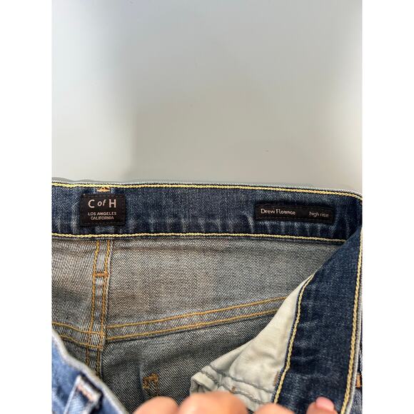 Citizens of Humanity Drew Flounce High Rise jeans size 27 dark wash crop ruffles - Picture 5 of 11